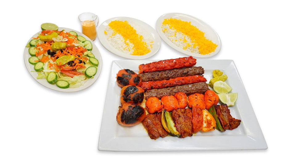 Original M Cafe family kebab plate photography