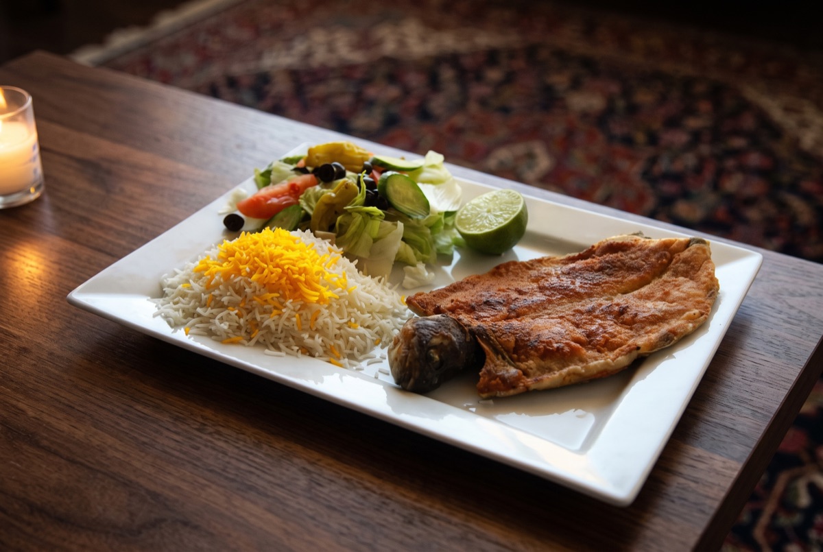 Rainbow Trout Pan Fried · Whole rainbow trout pan-fried to a golden, crisp skin, its delicate flesh finished with lemon for a…