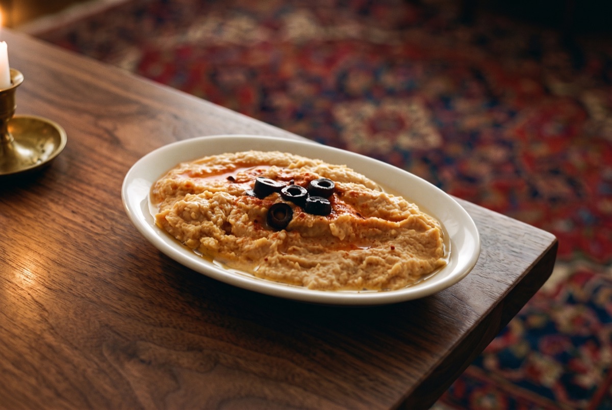 Small Hummus · Chickpeas blended smooth with tahini, lemon, and garlic, finished with a drizzle of olive oil, a creamy…